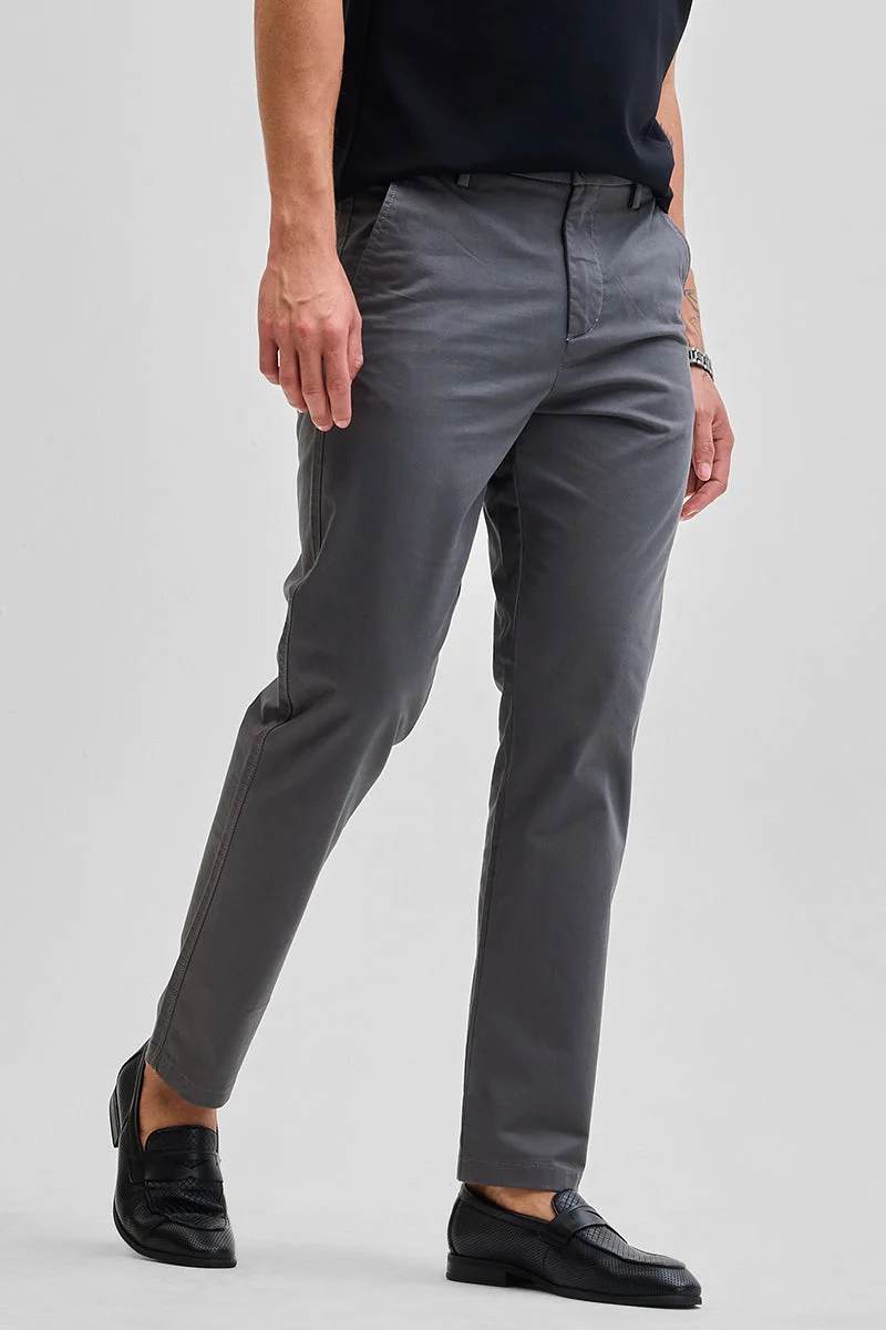 سنيتش Dark Grey Slim Fit Trousers